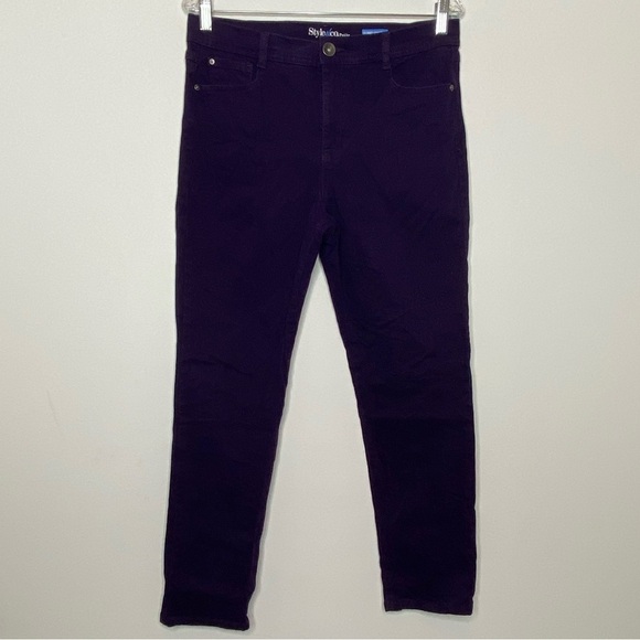Style & Co. Petite Purple Tummy Control Jeans - Picture 1 of 8